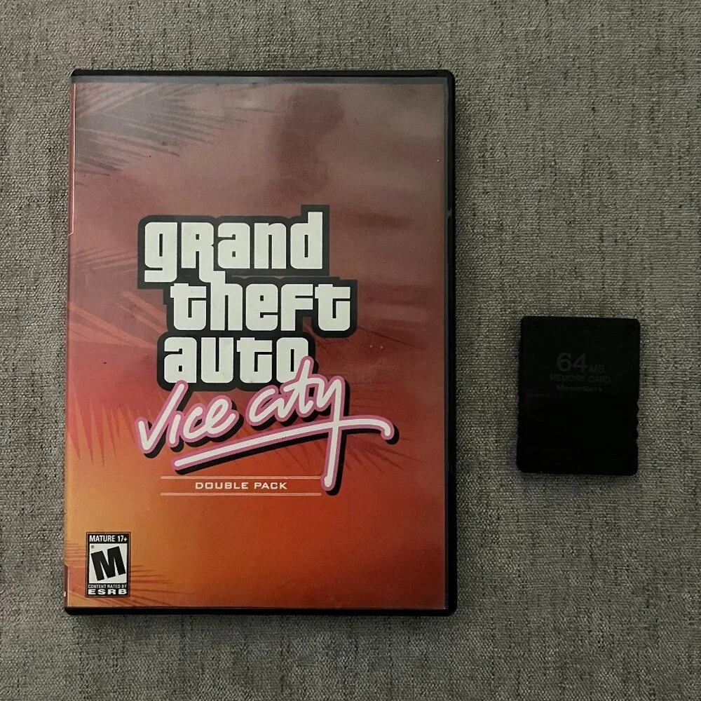 Grand Theft Auto Vice City GTA + Memory Card CIB Tested Sony PlayStation 2 PS2